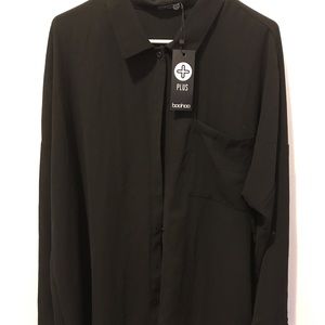 Boohoo Plus Collar Dress